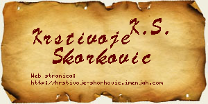 Krstivoje Skorković vizit kartica